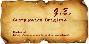 Gyorgyovics Brigitta névjegykártya